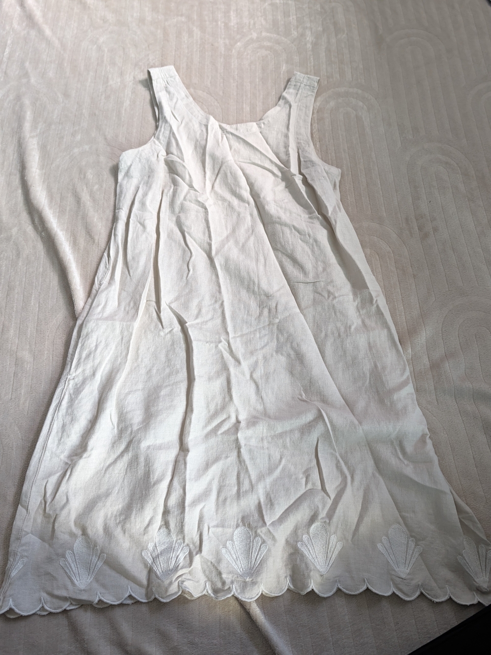 Calypso St. Barth White Embroidered Cotton Slip